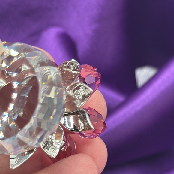 Swarovski Crystal Rose Tulip Pink Flower Figurine Vintage Collectible - 626874 - Picture 5 of 5